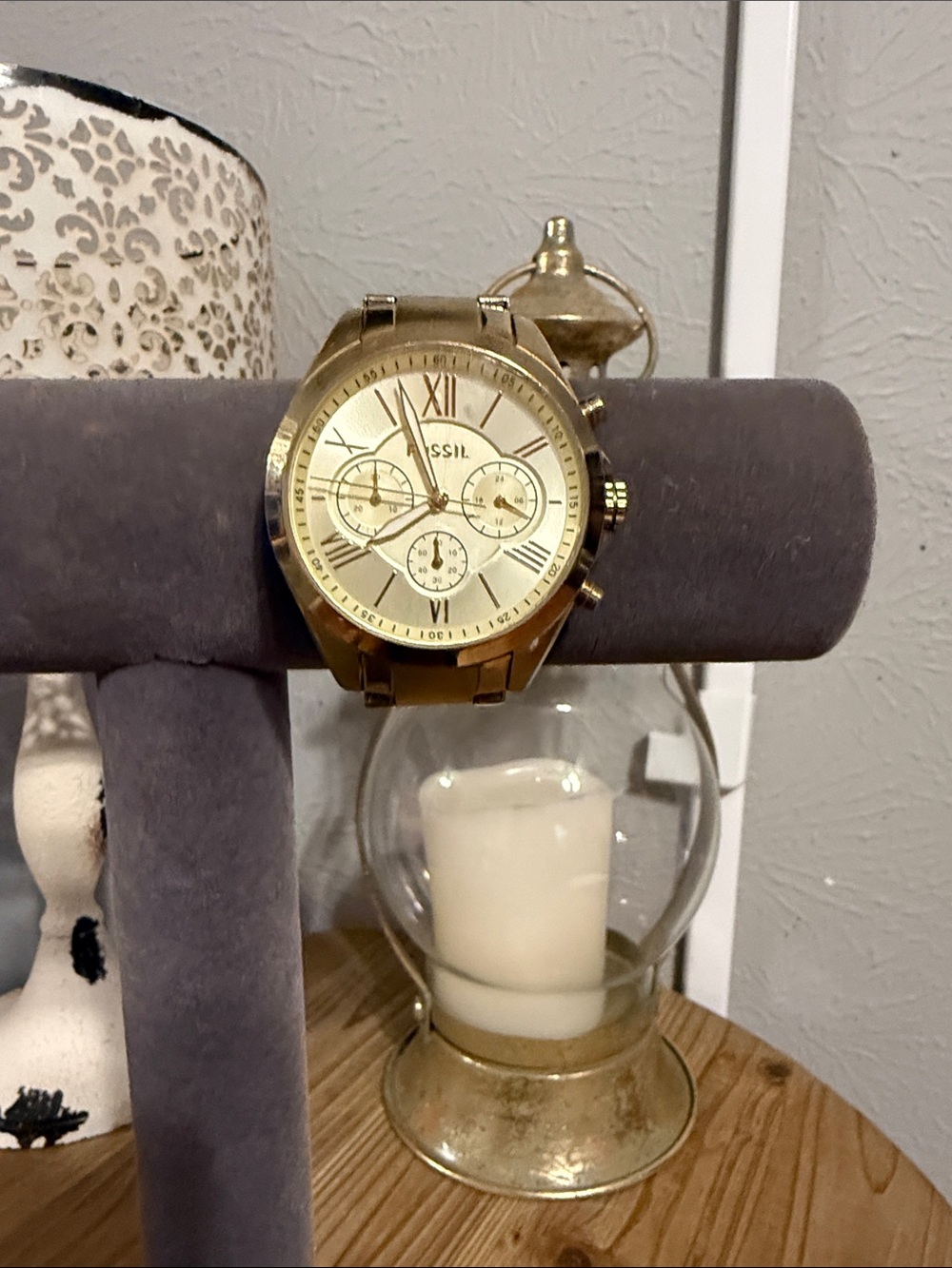 Fossil Gold Tone Watch with Cream Dial